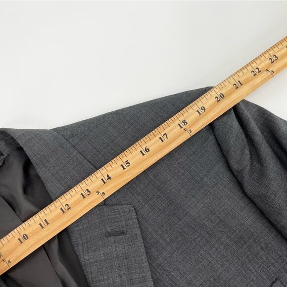 Lauren Ralph Lauren Mens Sportcoat Suit Jacket Blazer 2 button gray wool Stretch - Picture 12 of 15